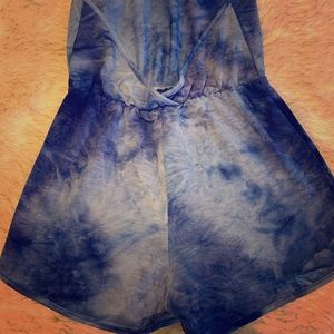 Blue Short Cotton Romper